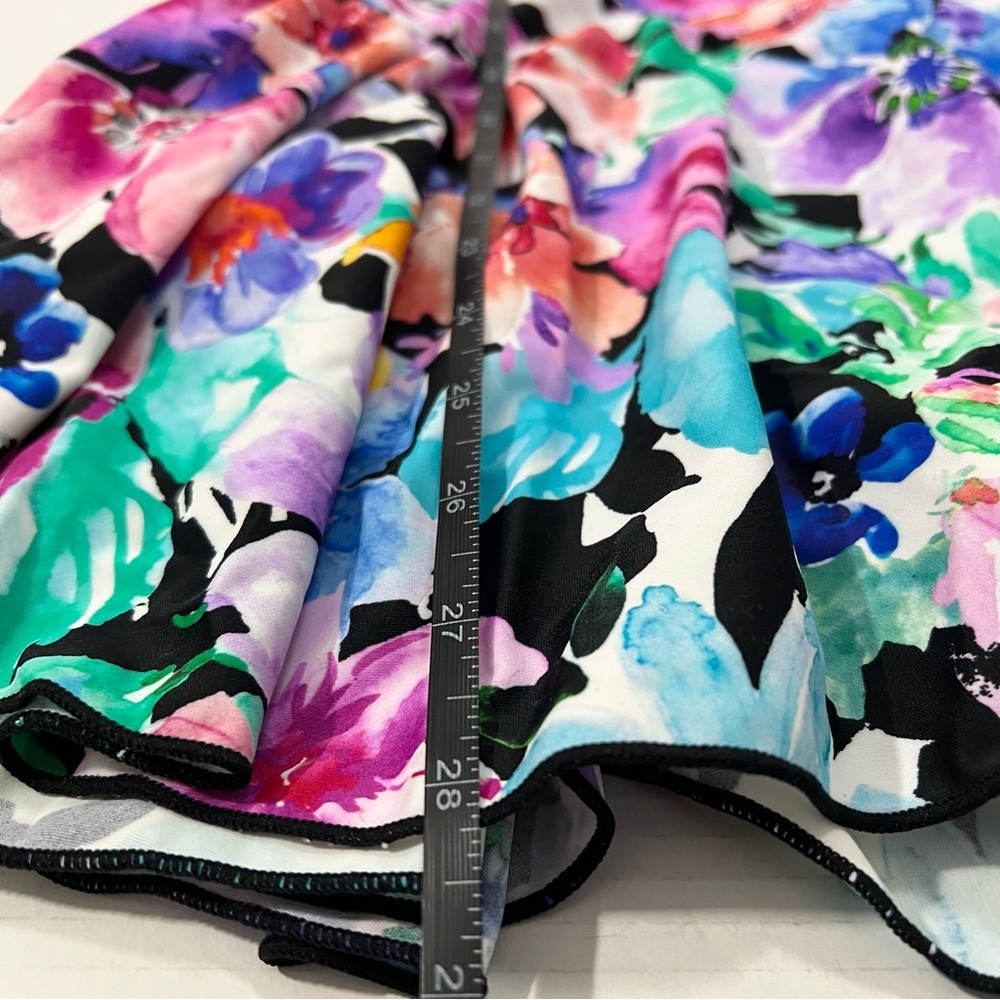 NWT Maxine of Hollywood One-Piece Swim Dress Skirt Floral Tummy Control 16W - Picture 5 of 14